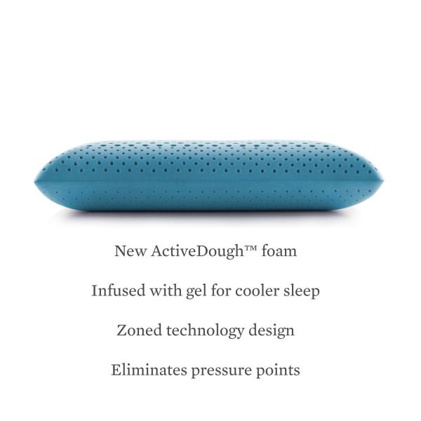 Malouf - Zoned ActiveDough® Foam Cooling Gel Pillow - GreatFurnitureDeal