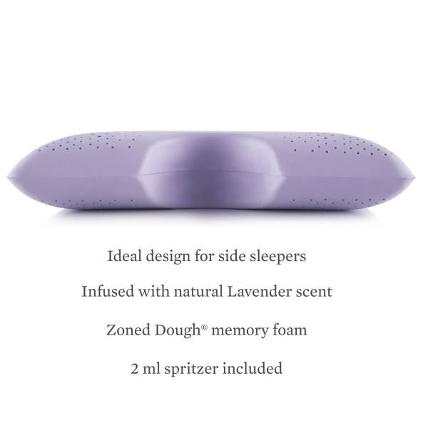 Malouf - Shoulder Zoned Dough® Lavender Pillow - GreatFurnitureDeal