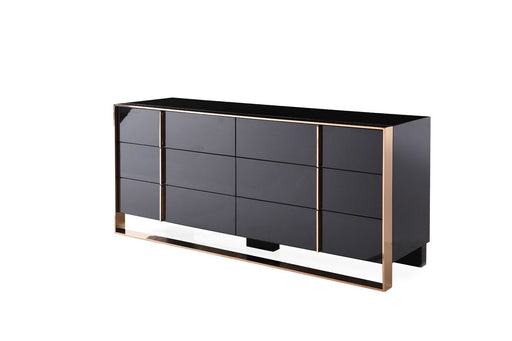 VIG Furniture - Nova Domus Cartier Modern Black & Rosegold Eastern King Bedroom Set - VGVCCARTIER-SET-EK - GreatFurnitureDeal