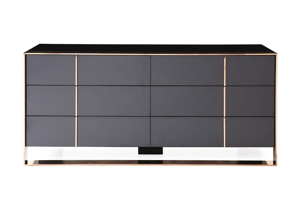 VIG Furniture - Nova Domus Cartier Modern Black & Rosegold Queen Bedroom Set - VGVCCARTIER-SET-Q - GreatFurnitureDeal