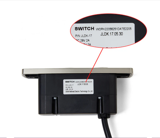 OKIN- Replacement Recliner Switch w/ USB-JLDK.17.05.30 - GreatFurnitureDeal