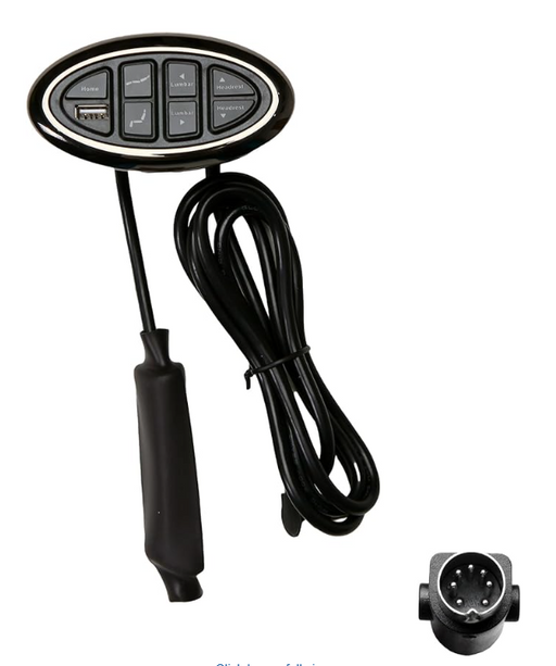 OKIN- Replacement Button W/ Headrest, Footrest, Lumbar & USB -JLDK.15.07.10 - GreatFurnitureDeal