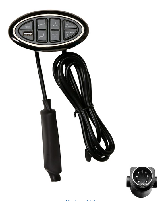 OKIN- Replacement Button W/ Headrest, Footrest, Lumbar & USB -JLDK.15.07.10 - GreatFurnitureDeal
