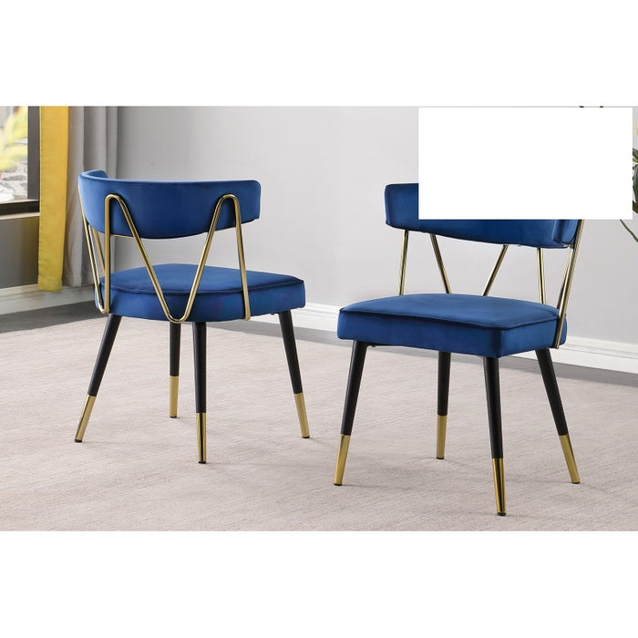 Mariano Furniture - A809 Dining Chair in Navy Blue (Set of 2) - BM-A809-BLUE - GreatFurnitureDeal