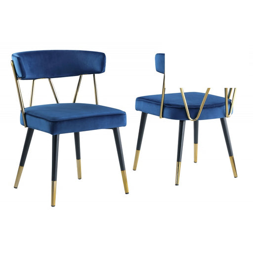 Mariano Furniture - A809 Dining Chair in Navy Blue (Set of 2) - BM-A809-BLUE - GreatFurnitureDeal