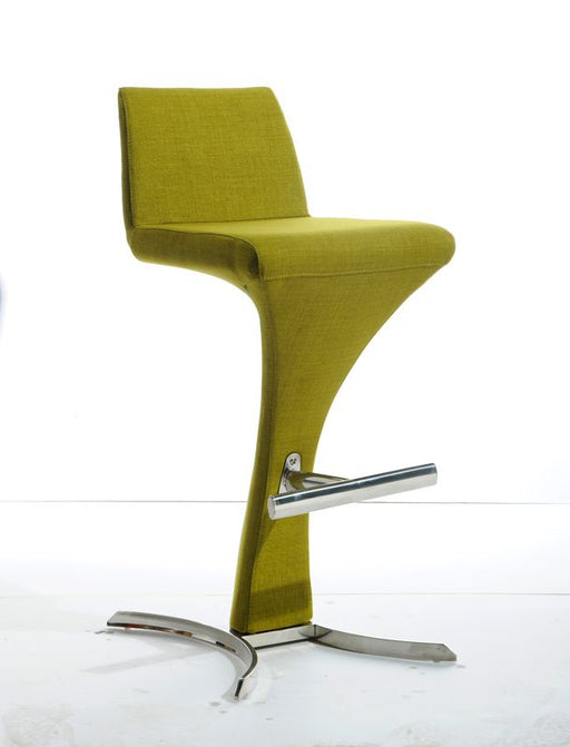 VIG Furniture - Modrest Ascella Modern Green Fabric Bar Stool (Set of 2) - VGOBA99-F-GRN - GreatFurnitureDeal