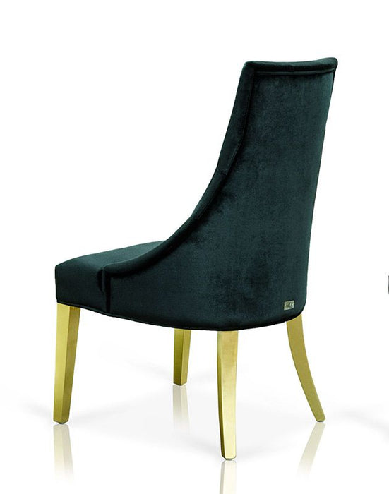 VIG Furniture - A&X Charlotte Black Velour With Gold Legs Dining Chair - VGUNAA031-BLKGLD - GreatFurnitureDeal