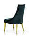 VIG Furniture - A&X Charlotte Black Velour With Gold Legs Dining Chair - VGUNAA031-BLKGLD - GreatFurnitureDeal