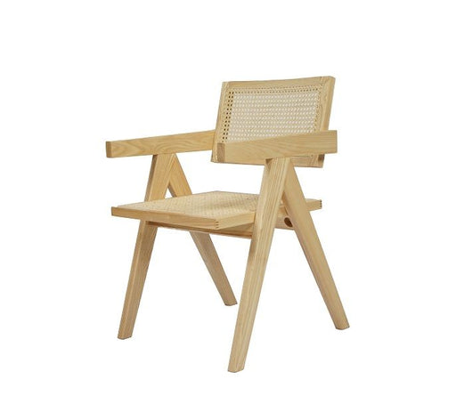 VIG Furniture - Modrest Aurora Modern Light Rattan and Natural Ash Dining Arm Chair (Set of 2) - VGCS-ACH-21026 - GreatFurnitureDeal