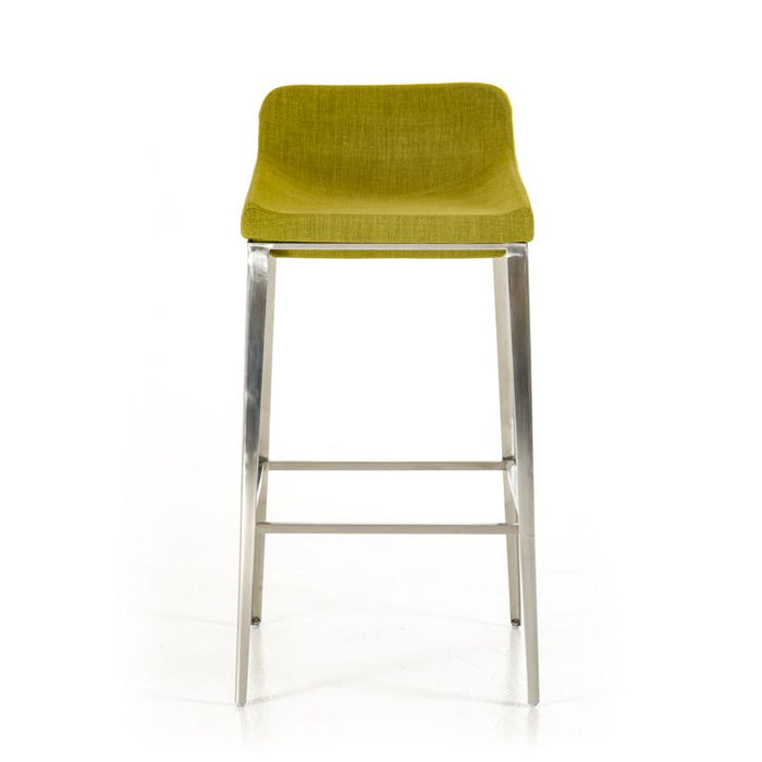 VIG Furniture - Modrest Adhil Mid-Century Green Fabric Bar Stool (Set of 2) - VGOBA105-F-GRN