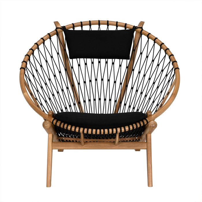 Noir Furniture - Mateo Chair, Bleached Teak - AE-113BT - GreatFurnitureDeal