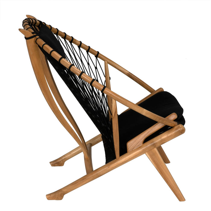 Noir Furniture - Mateo Chair, Bleached Teak - AE-113BT
