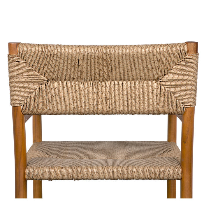 Noir Furniture - Franco Arm Chair, Teak w/Synthetic Woven - AE-305T-SYN - GreatFurnitureDeal