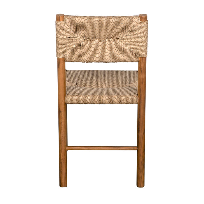 Noir Furniture - Franco Side Chair, Teak w/Synthetic Woven - AE-322T-SYN