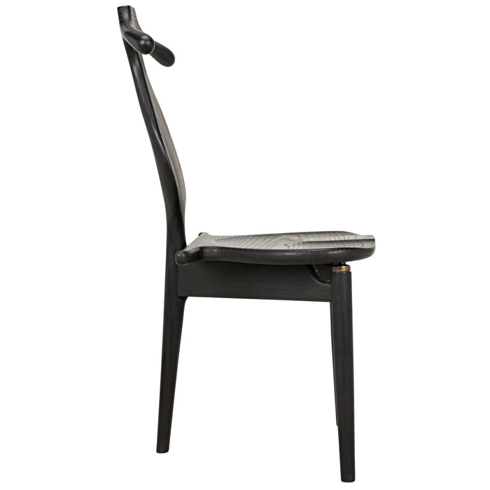 Noir Furniture - Figaro Chair with Jewelry Box, Charcoal Black - AE-37CHB