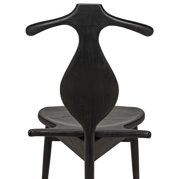 Noir Furniture - Figaro Chair with Jewelry Box, Charcoal Black - AE-37CHB - GreatFurnitureDeal