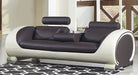American Eagle Furniture - AE-D802 Dark Chocolate and Cream Faux Leather Sofa - AE-D802-DC.CRM-SF - GreatFurnitureDeal