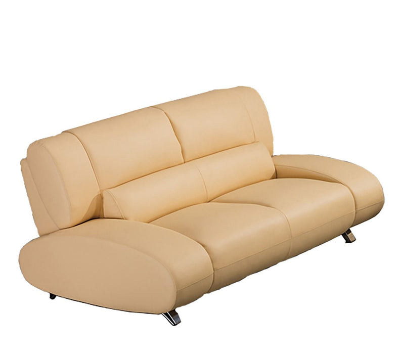 American Eagle Furniture - AE728 Yellow Faux Leather Loveseat - AE728-YO-LS