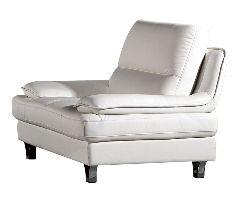 American Eagle Furniture - EK-B109 White Genuine Leather Chair - EK-B109-W-CHR - GreatFurnitureDeal