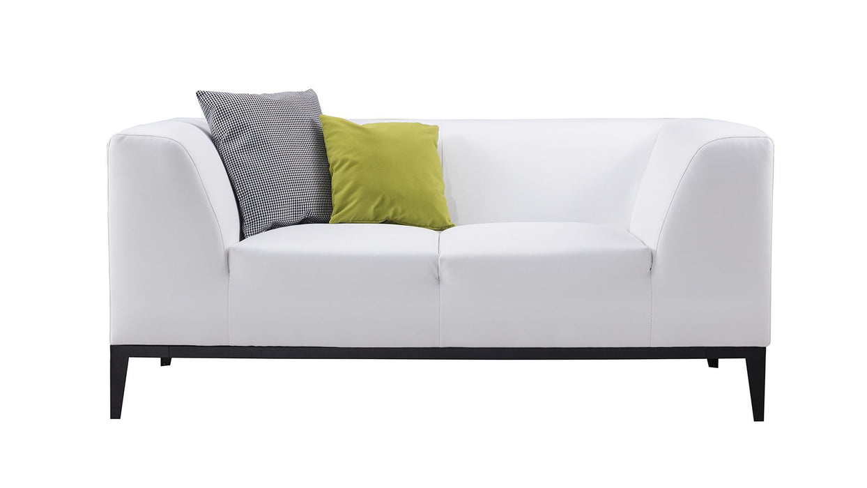 American Eagle Furniture - AE-D820 White Faux Leather 2 Piece Sofa Set - AE-D820-W-SL