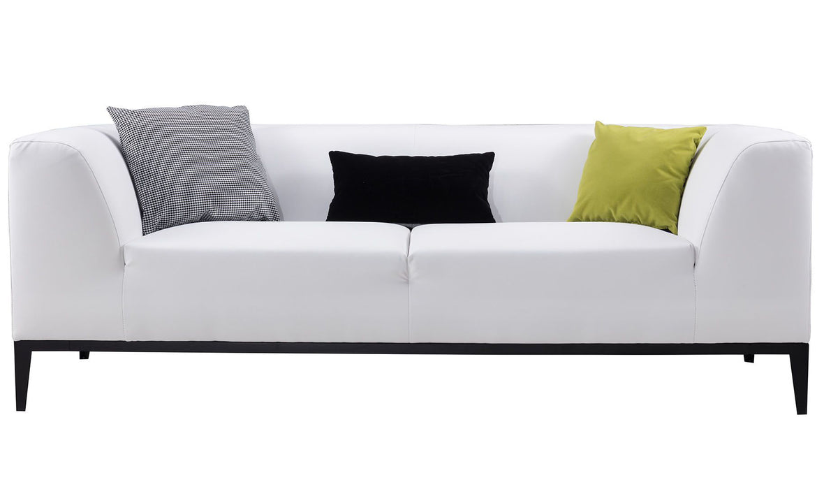 American Eagle Furniture - AE-D820 White Faux Leather Sofa - AE-D820-W-SF