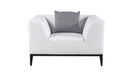 American Eagle Furniture - AE-D820 White Faux Leather 3 Piece Living Room Set - AE-D820-W-SLC - GreatFurnitureDeal