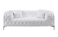 American Eagle Furniture - AE-D822 White Faux Leather Loveseat - AE-D822-W-LS - GreatFurnitureDeal