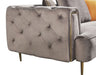 American Eagle Furniture - AE-D832 Gray Velvet Loveseat - AE-D832-GR-LS - GreatFurnitureDeal