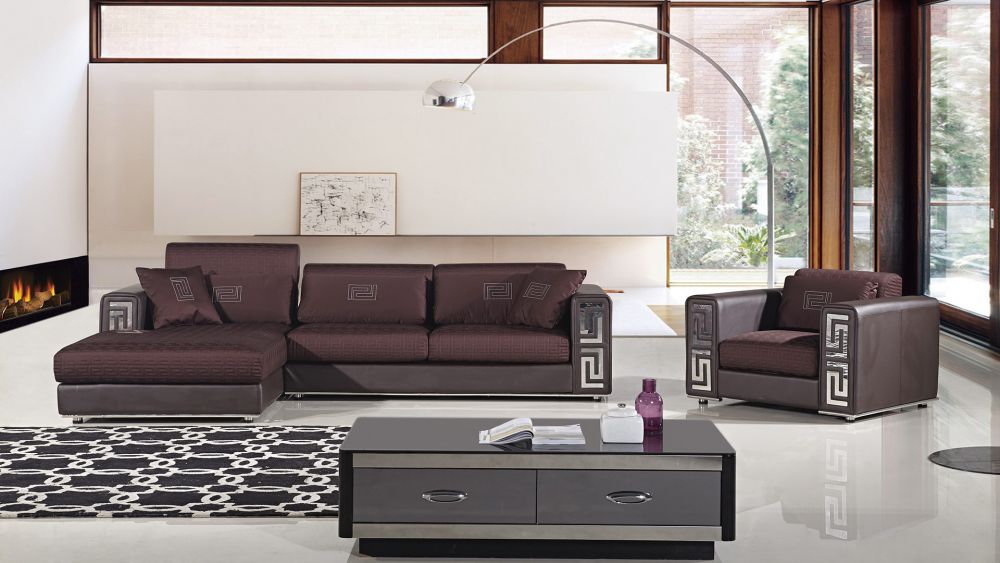 American Eagle Furniture - AE-L238 Burgundy Fabric Sectional - Right Sitting - AE-L238R-MA