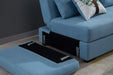 American Eagle Furniture - AE-LD828L Light Blue Velvet Sectional Sofa Bed Left Sitting Chaise - AE-LD828L - GreatFurnitureDeal