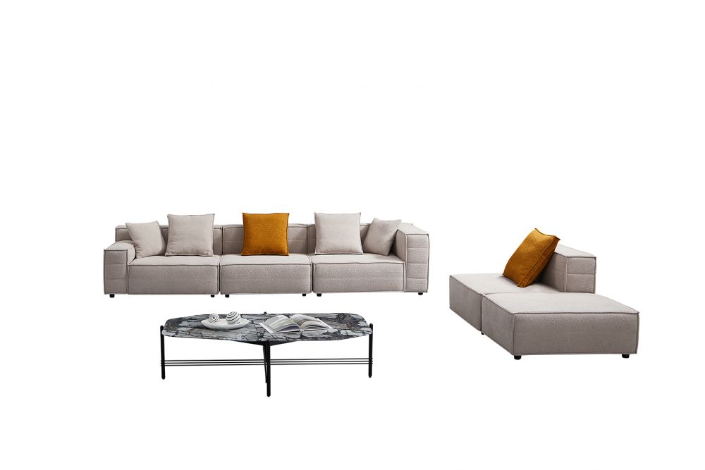 American Eagle Furniture - AE-Y1009-LG Light Gray Modular Sofa Set - AE-Y1009-LG - GreatFurnitureDeal