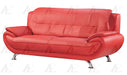 American Eagle Furniture - AE208 Red Faux Leather Sofa - AE208-RED-SF - GreatFurnitureDeal