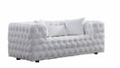 American Eagle Furniture - AE-D821 White Faux Leather 2 Piece Sofa Set - AE-D821-W-SL - GreatFurnitureDeal