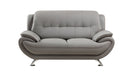 American Eagle Furniture - AE208 Gray Faux Leather 3 Piece Living Room Set - AE208-GR-SLC - GreatFurnitureDeal
