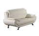 American Eagle Furniture - AE208 Ivory Faux Leather 2 Piece Sofa Set - AE208-IV-SL - GreatFurnitureDeal