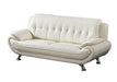 American Eagle Furniture - AE208 Ivory Faux Leather 2 Piece Sofa Set - AE208-IV-SL - GreatFurnitureDeal