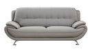 American Eagle Furniture - AE208 Gray Faux Leather 2 Piece Sofa Set - AE208-GR-SL - GreatFurnitureDeal