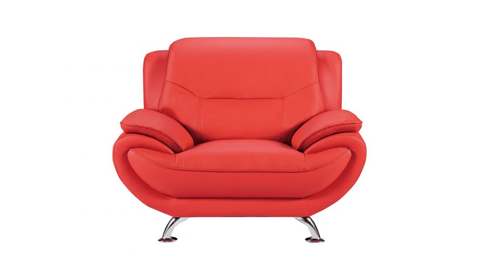 American Eagle Furniture - AE208 Red Faux Leather Chair - AE208-RED-CHR
