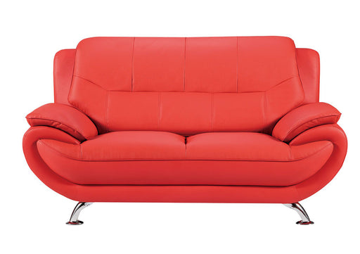 American Eagle Furniture - AE208 Red Faux Leather 2 Piece Sofa Set - AE208-RED-SL - GreatFurnitureDeal
