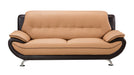 American Eagle Furniture - AE208-YO.BR Light/Dark Brown Faux Leather 3 Piece Living Room Set - AE208-YO.BR-SLC - GreatFurnitureDeal