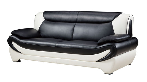 American Eagle Furniture - AE209 Black and Ivory Faux Leather 2 Piece Sofa Set - AE209-BK.W-SL - GreatFurnitureDeal