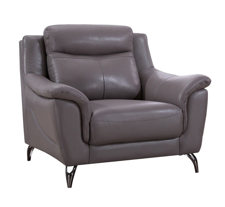 American Eagle Furniture - EK150 Dark Tan Genuine Leather Chair - EK150-DT-CHR - GreatFurnitureDeal