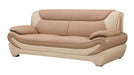 American Eagle Furniture - AE209 Camel and Ivory Faux Leather 2 Piece Sofa Set - AE209-CA.IV-SL - GreatFurnitureDeal