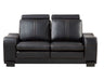 American Eagle Furniture - AE210 Black Faux Leather Loveseat - AE210-BK-LS - GreatFurnitureDeal