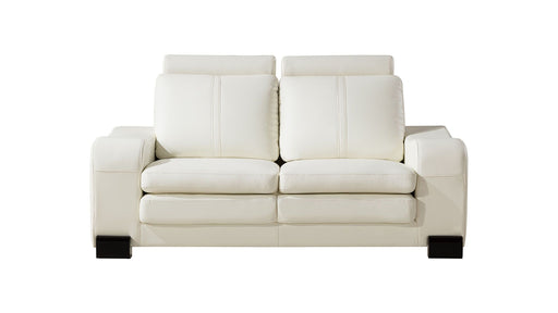 American Eagle Furniture - AE210 Ivory Faux Leather 2 Piece Sofa Set - AE210-IV-SL - GreatFurnitureDeal