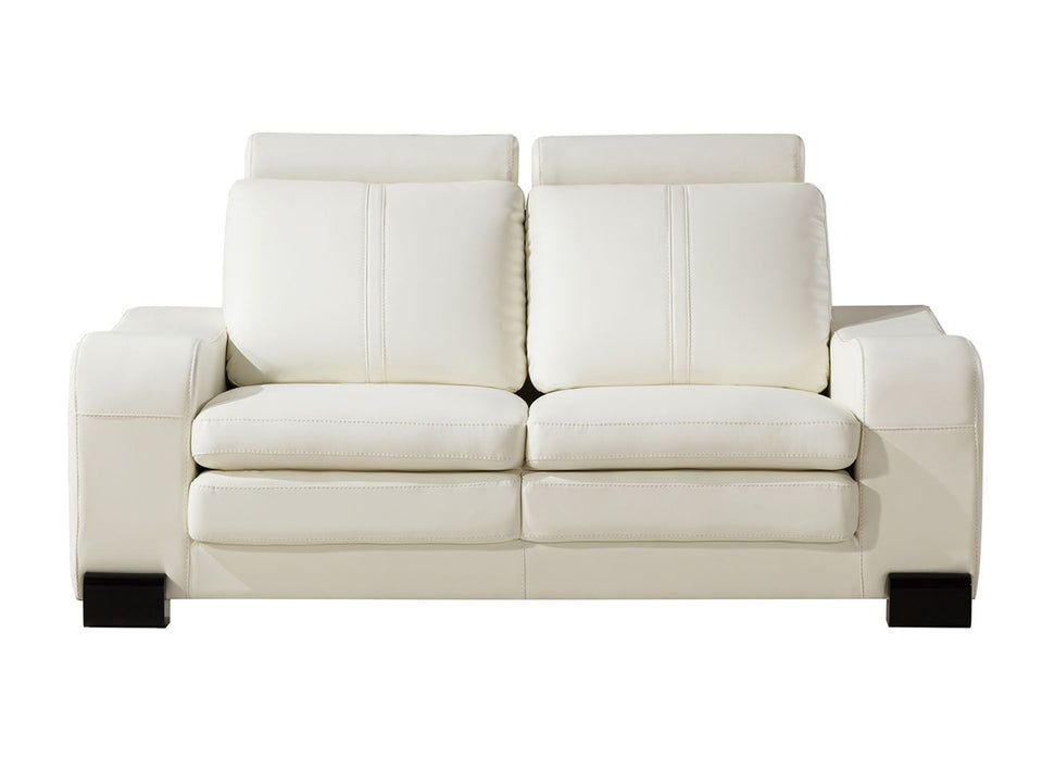 American Eagle Furniture - AE210 Ivory Faux Leather Loveseat - AE210-IV-LS