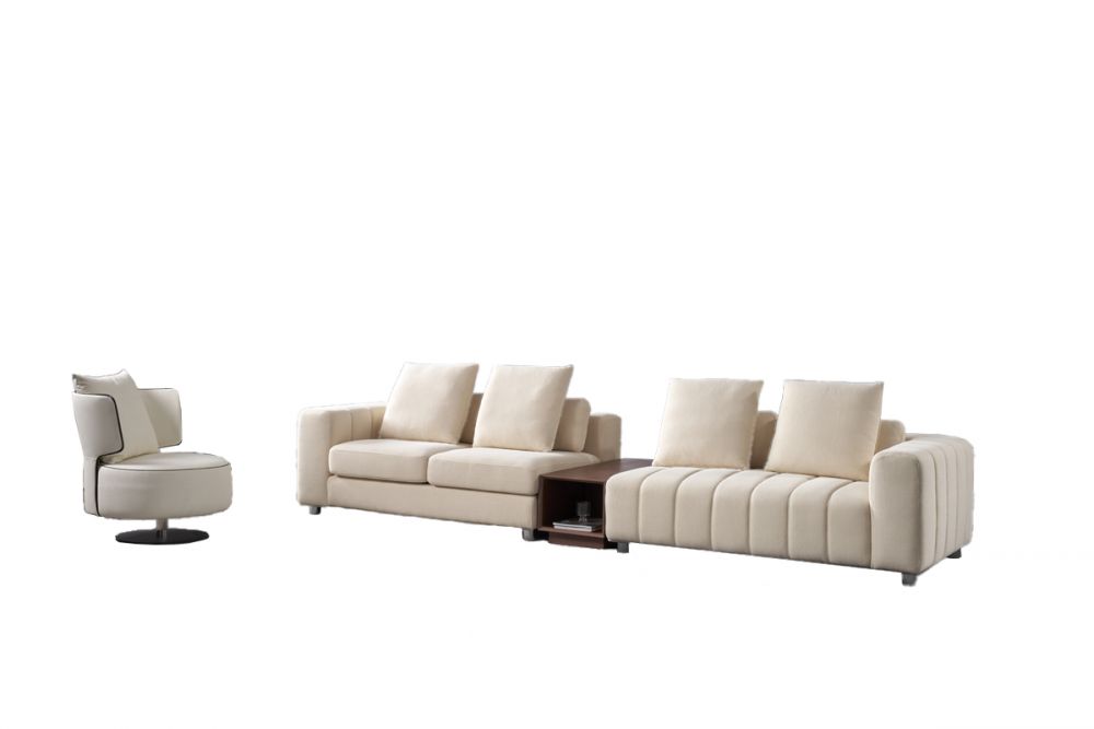 American Eagle Furniture - AE2379 Cream Fabric Sofa - AE2379-CRM - GreatFurnitureDeal