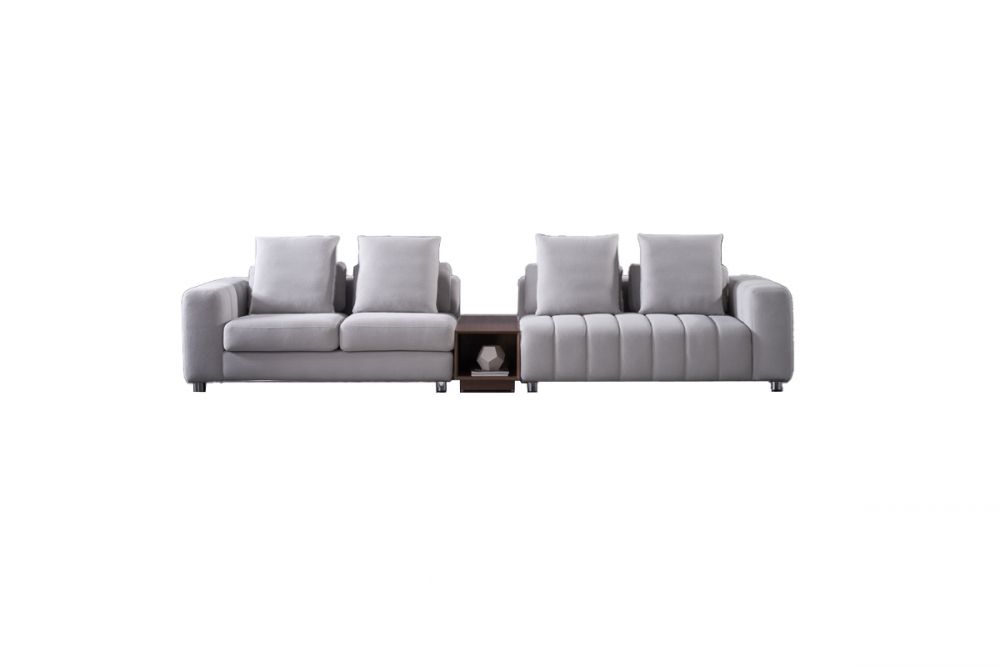American Eagle Furniture - AE2379-Light Gray Fabric Sofa - AE2379-LG