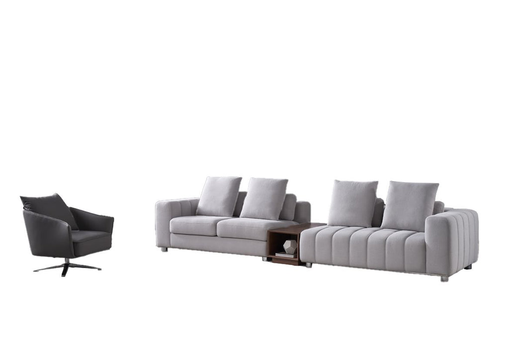 American Eagle Furniture - AE2379-Light Gray Fabric Sofa - AE2379-LG - GreatFurnitureDeal
