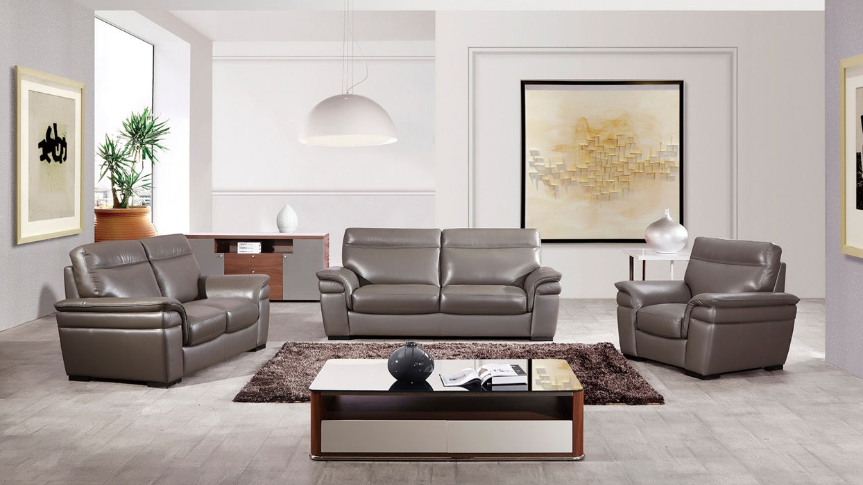 American Eagle Furniture - EK020 Taupe Italian Leather Sofa - EK020-TPE-SF
